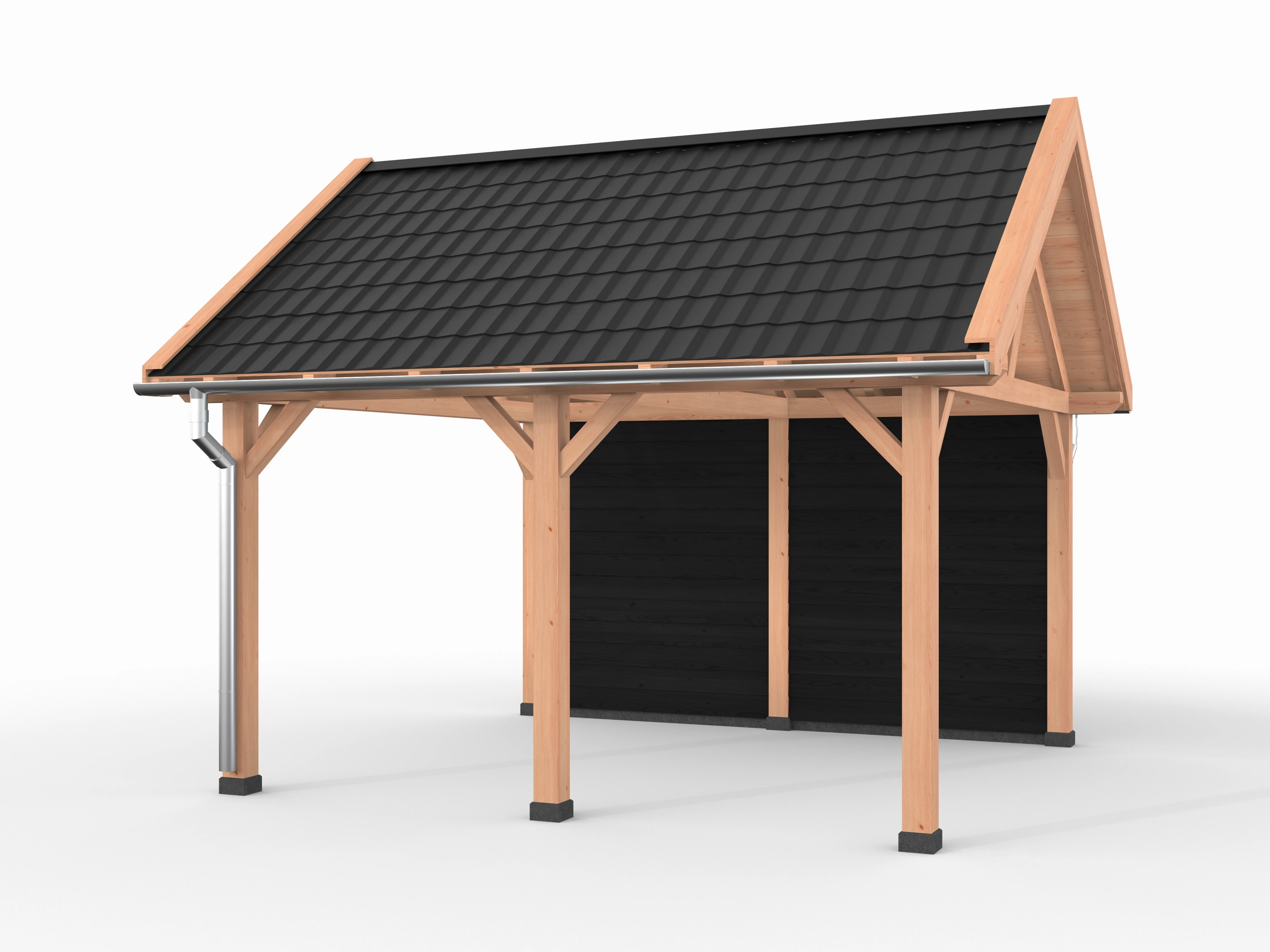 Douglas overkapping, 500 x 400, met achterwand, Westwood Vrijbuiter - Afbeelding 3